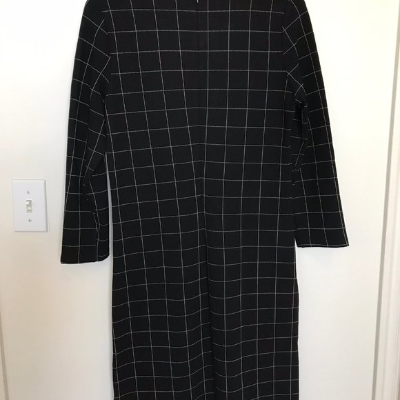 Black Checker Pencil Dress - Picture 4 of 4